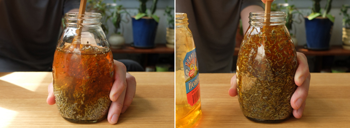 Lavender Honey Stirring