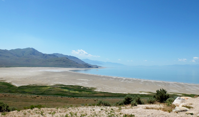 Antelope Island view from Buffalo Point Trail