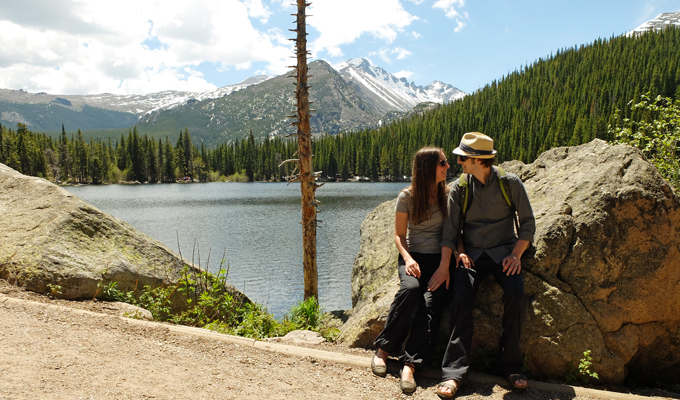 B and Joe on Bear Lake